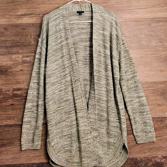 Talbots Light Heathered Green Open Front Cardigan - Picture 1 of 7